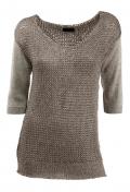 Designer-Pullover taupe-gold