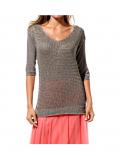 Designer-Pullover taupe-gold