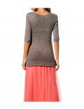 Designer-Pullover taupe-gold