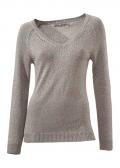 Designer-Pullover taupe-silber