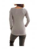 Designer-Pullover taupe-silber