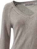 Designer-Pullover taupe-silber