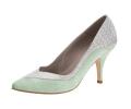 Designer-Pumps mint-silber