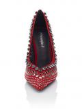 Designer-Pumps mit Strass rot