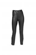 Designer-Push-up-Lederimitat-Hose schwarz