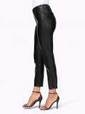 Designer-Push-up-Lederimitat-Hose schwarz