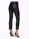 Designer-Push-up-Lederimitat-Hose schwarz