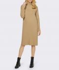 Designer-Rollkragen-Strickkleid camel