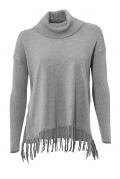 Designer-Rollkragenpullover grau-melange