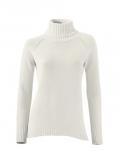 Designer-Rollkragenpullover offwhite Größer 40/42