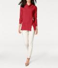 Designer-Rollkragenpullover rot