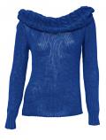 Designer-Rollkragenpullover royalblau