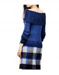 Designer-Rollkragenpullover royalblau