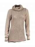 Designer-Rollkragenpullover sand Größe 42