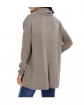 Designer-Rollkragenpullover taupe