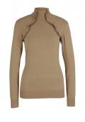 Designer-Rüschenpullover camel