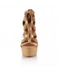 Designer-Sandalette beige