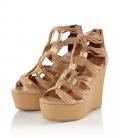 Designer-Sandalette beige