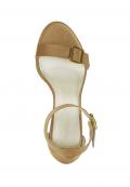 Designer-Sandalette cognac