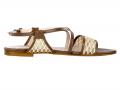 Designer-Sandalette taupe