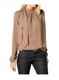 Designer-Schluppenbluse camel