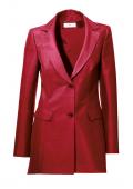 Designer-Seiden-Longblazer rot