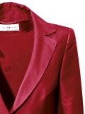 Designer-Seiden-Longblazer rot