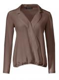 Designer-Seidenbluse taupe