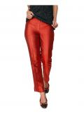 Designer-Seidenhose rot