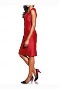 Designer-Seidenkleid rot Gr. 34