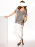 Designer-Seidentunika + Top taupe