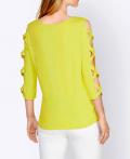 Designer-Shirt mit Cut-Outs limone