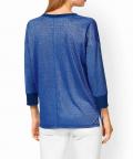 Designer-Shirt mit Effektgarn royalblau