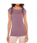 Designer-Shirt mit Perlen mauve