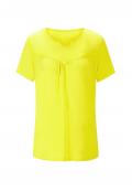 Designer-Shirt mit Raffung limone