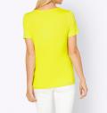 Designer-Shirt mit Raffung limone