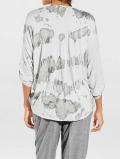 Designer-Shirt mit Schmucksteinchen ecru-grau