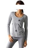 Designer-Shirt mit Strass grau