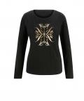 Designer-Shirt schwarz-goldfarben