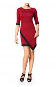 Designer-Shirtkleid rot-schwarz