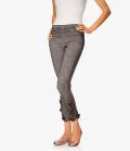 Designer-Skinny-Leggings mit Spitze taupe