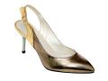 Designer-Slingpumps bronze-gold