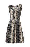 Designer-Snakeprintkleid taupe Gr. 40