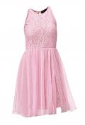 Designer-Spitzen-Chiffonkleid rosé Gr. 38