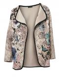 Designer-Spitzenblazer sand-bunt