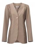 Designer-Spitzenblazer taupe