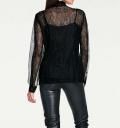 Designer-Spitzenbluse mit Top schwarz