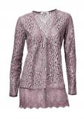 Designer-Spitzenjacke mauve Gr. 40