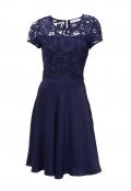 Designer-Spitzenkleid blau