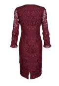 Designer-Spitzenkleid bordeaux